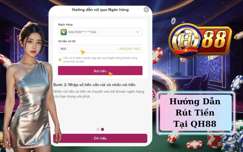 Hướng Dẫn Rút Tiền QH88